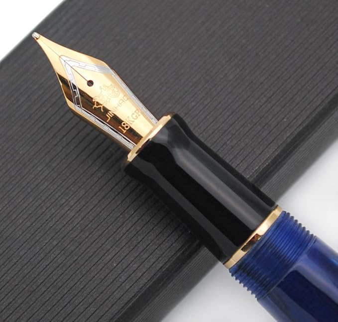 JINHAO 100 Fountain Pen with Ink Converter (Medium Nib 0.7mm, Galaxy Blue-A)-DeskLoop Office