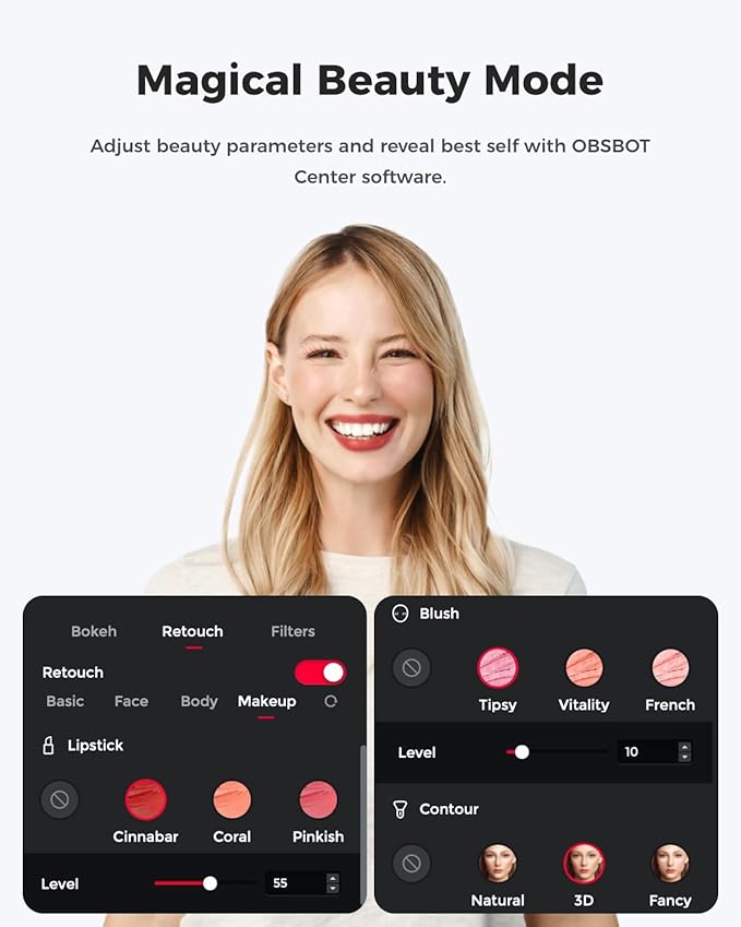 OBSBOT Meet 2-4K Webcam for PC with 1/2" Sensor, AI Framing & Autofocus, Beauty Mode, Lightweight, Gesture Control, HDR, Dual Microphone, 60 FPS, Web Cam for Streaming, Meeting, Gaming. (Aurora Green)-DeskLoop Office
