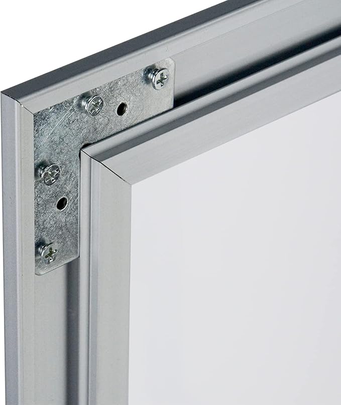 Locking Enclosed Bulletin Board Aluminum Cork Memo Board Wall Mount Noticeboard with Rubber Seal Tamperproof Single Door Display Case for Indoor Or Outdoor Use, 26.8×20 in-DeskLoop Office