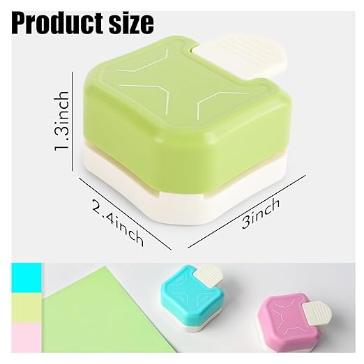 LOVEINUSA 3PCS 3-in-1 Punch Set (Rounder + Beauty Shape + Chamfer Edges), 3 Way Cutter for Scrapbooking, Photocards & DIY Paper Crafts, Works Great with Laminate, Precision Professional Cutting-DeskLoop Office