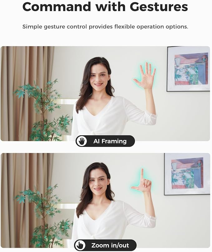 OBSBOT Meet SE 1080P 100FPS Webcam for PC, AI Framing Streaming Camera with 1/2.8" Sensor, Beauty Mode, Gesture Control, Staggered HDR, Web Camera for Desktop Computer, Laptop, Meeting. (Cloud White)-DeskLoop Office