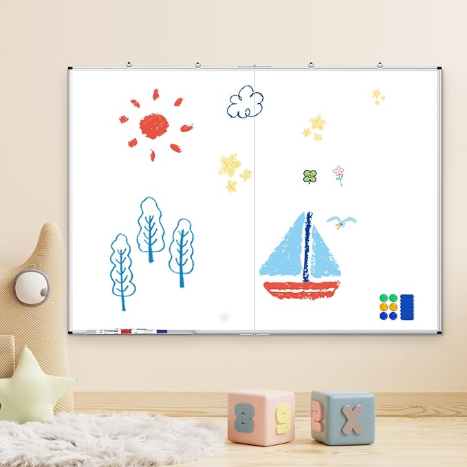Large Whiteboard, Double Magnetic White Board - Image 6
