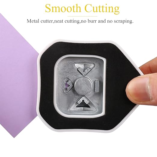 LOONENG 3 Way Chamfer Corner Punch, 3 in 1 Craft Paper Corner Cutter for Paper Crafts, Laminate, Cardstock, Business Card, DIY Projects, Photo, Card Making and Scrapbooking-DeskLoop Office