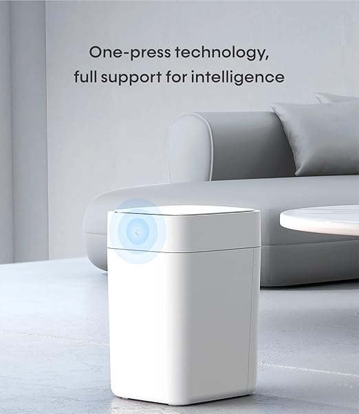 TOWNEW T1S 4.1 Gallon Automatic Self-Sealing and Self-Changing, Motion Sense Activated Trash Can, 2024 Upgrade Smart Garbage Can with Lid for Kitchen Bathroom Office, White-DeskLoop Office
