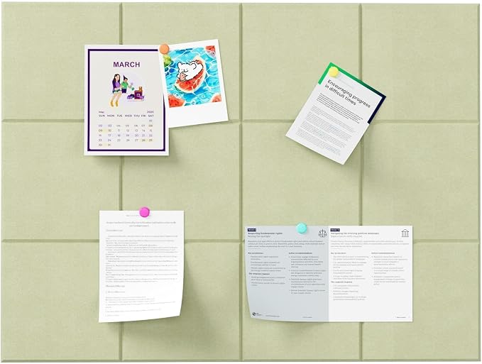 Felt Bulletin Board Tiles, Cork Board Alternative, 48 x 36 in | 0.35 in modular - Image 7