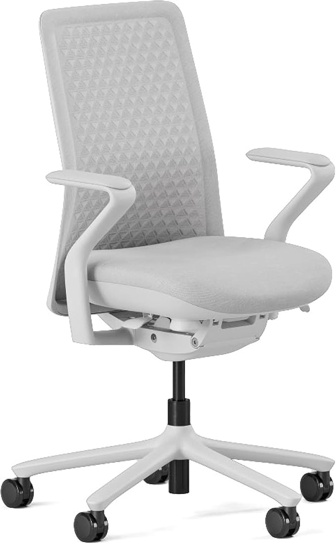 Branch Verve Chair - High Performance Executive Office Chair with Contoured Seat Back and Adjustable Lumbar Rest - High Density Foam Cushion with Aluminum Base - Up to 275 lbs - Mist-DeskLoop Office