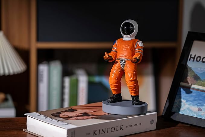 Astronaut Mobile Phone & Pen Holder, Device Stand, Desk Organizer Decorative Pencil Holder(Orange&Black)-DeskLoop Office