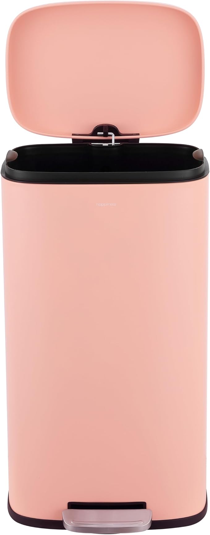 happimess HPM1006G Connor Rectangular 13-Gallon Trash Can with Soft-Close Lid and Free Mini Trash Can, Fingerprint Resistant, Modern, Minimalistic for Home, Kitchen, Office, Bathroom, Flamingo Pink-DeskLoop Office
