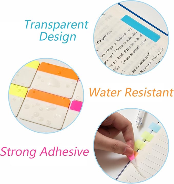 Sticky Index Tabs Book Page - 500Pcs 2 Inch Writable Colored Pages Markers, Repositionable File Tab Flags Labels Self Adhesive Reading Divider Sticker for Books, Binders, Notebook and Folders (21 Set)-DeskLoop Office
