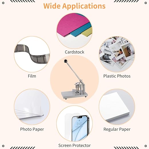 Corner Rounder, Paper Punch Cutter, Hand-Operated Corner Rounding Machine with R6mm and R10mm Dies, Industrial Heavy Duty Paper Cutting Tool for Laminate-DeskLoop Office