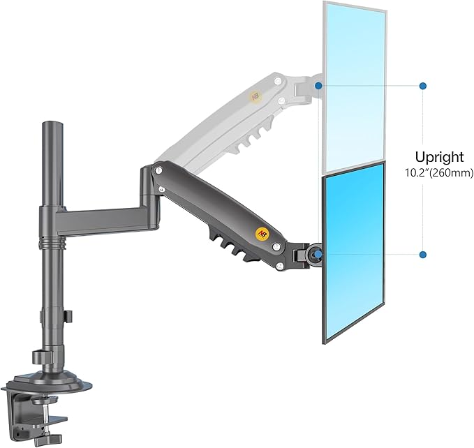 NB North Bayou Monitor Desk Mount Long Arm for Monitors Within 4.4 to 19.8lbs Ultra Wide Full Motion Swivel Height Adjustable Monitor Stand H100-DeskLoop Office