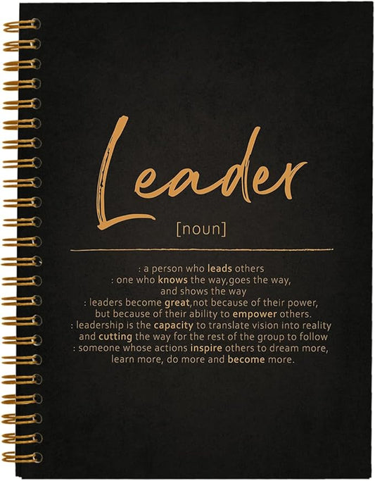 OXW Thank You Gifts for Leader, Meeting Notebook for Work, Appreciation Gift for Mentor Boss Manager, Office Supplies Leadership Gifts, Orange College Ruled Hardcover Spiral Notebook 5.5 x 8.3-DeskLoop Office