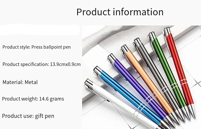 12 Pcs Stylish quality metal ballpoint Pens, Office and School stylus Ball Pen, black ink, soft writing experience (Gray)