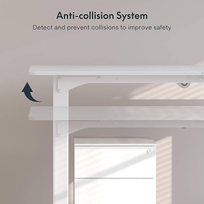 SANODESK 4-Leg Standing Desk, Electric Height Adjustable Desk with Memory Presets for Home Office, Stand up Desk Computer Workstation, 71x32 Inches White-DeskLoop Office