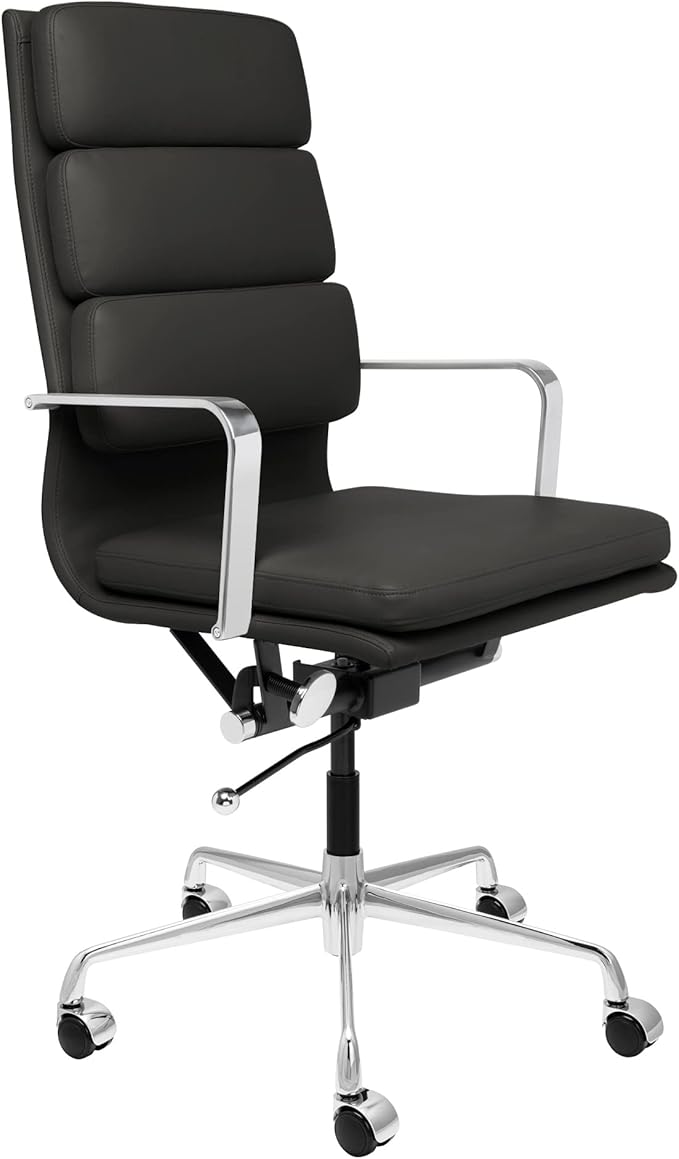 Laura Davidson Furniture SOHO II Tall Back Padded Management Chair (Black)-DeskLoop Office