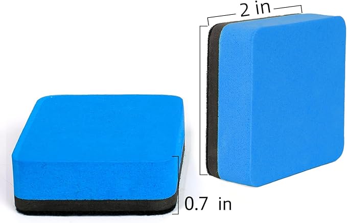 Dry Erase Markers, 48 Pack Magnetic Whiteboard & Chalkboard Cleaners, Small Magnetic Erasers (Blue)-DeskLoop Office