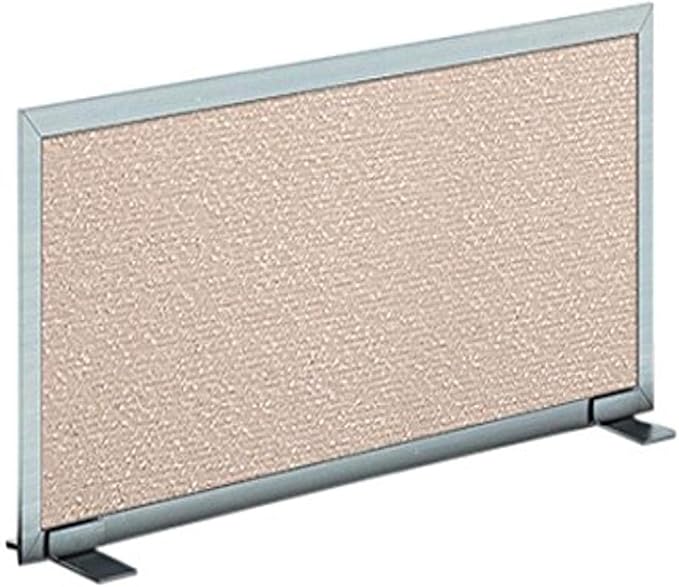 OBEX Acoustical Free Standing Privacy Screen, Cubicle Accessories Desk Privacy Panel, Desk Dividers for Office, Office Furniture Partitions Portable Sound Proof Dividers, 18" x 30", Overcast