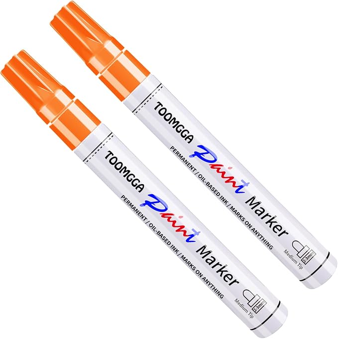 TOOMGGA Orange Permanent Paint Pens - Image 8