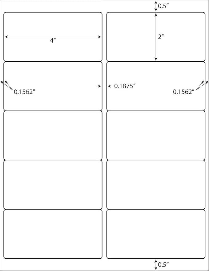 BESTEASY 2x4 Shipping Labels, FBA 10 Up Address mailing Labels, 100 Sheets Sticker Labels Compatible Laser/InkJet(1000 Labels)-DeskLoop Office