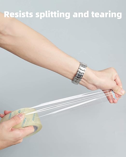 Packing Tape Refills, Clear, Packaging Tape Heavy Duty Designed for Moving, Shipping and Packing, Mailing,1.88" x 60 yds, 2 Rolls-DeskLoop Office