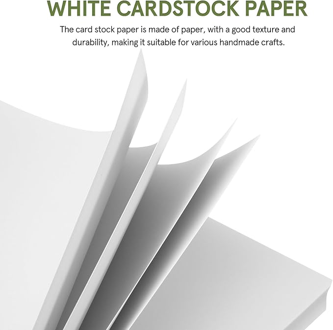 50 Sheets White Cardstock Paper 8.5 X 11 Inch, 180g a4 Printer Paper for Diy Crafts, Scrapbooking, Invitations, Decorations-DeskLoop Office