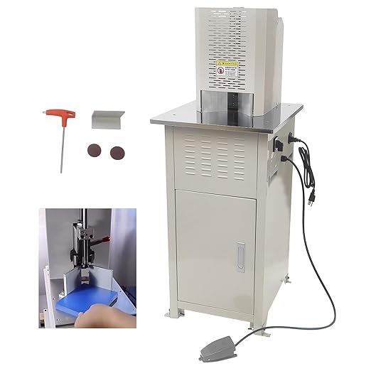 Heavy Duty Electric Round Corner Cutter, 110V Metal Fillet Paper Cutter with R8 R10 R12 R16 R21 Blades, Paper & Card Rounding Machine, Max 2.15in Punching Height for Cards, Books, Documents-DeskLoop Office