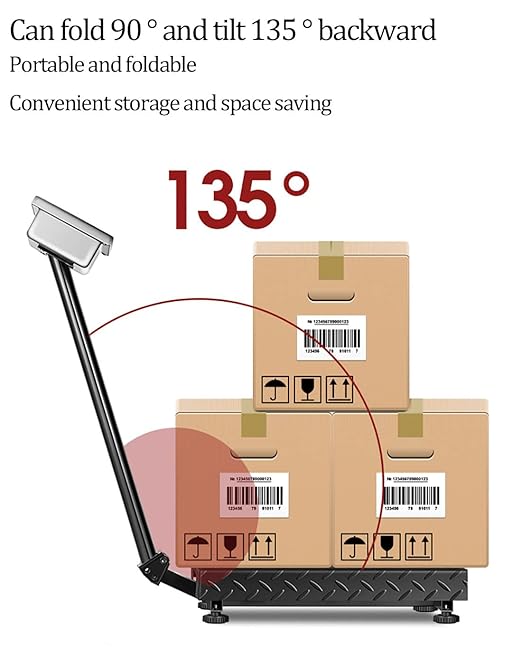 Commercial 660 lb Electronic Platform Scale with LB/KG Industrial Floor Scale Stainless Steel High-Definition LCD Display,Digital Heavy Duty Luggage Package Price Computing Postal Shipping-DeskLoop Office