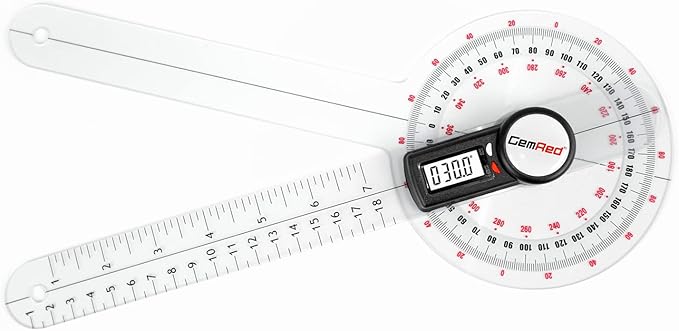 GemRed 12" Digital Goniometer for Joint Range of Motion ROM Measurement(GR311 New Version)-DeskLoop Office