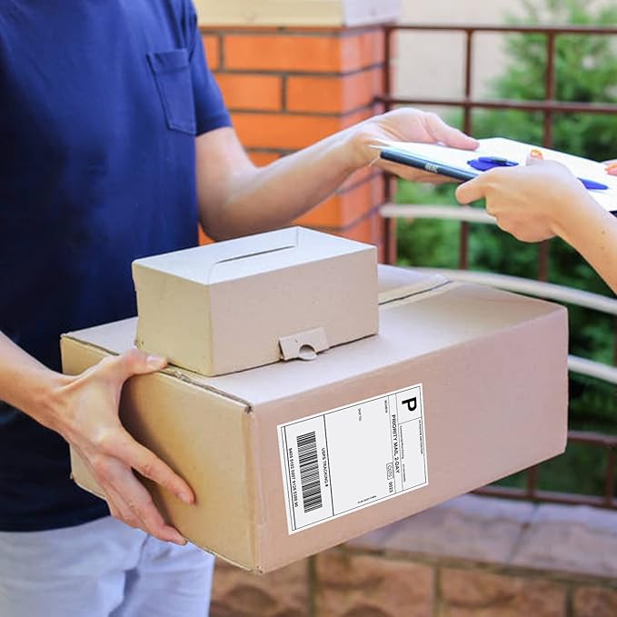 Shipping Label 2 per Sheet /8.5 "x 5.5" Mailing Labels for Laser and Inkjet Printers, Half Page Self Adhesive Sticker Labels for Packages(100 Sheets, 200 Labels)-DeskLoop Office