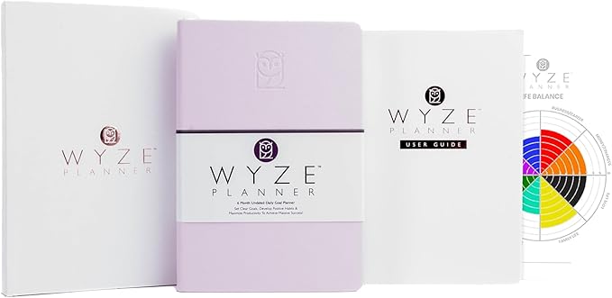 Undated Daily Planner – 6-Month A5 Productivity Organizer with Full Page Per Day, Hourly Schedule, Goal Setting, Habit Tracker, Weekly & Monthly Pages – Hardcover Time Management Notebook (Lilac)-DeskLoop Office