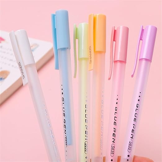 Scrapbook Quick Dry Crafting Glue Set, 6PCS Multi-color Spot Glue Pen for Papercrafts, Handmade Stationery, DIY Foil-Stamping, Back to School Supply, Year 6+-DeskLoop Office