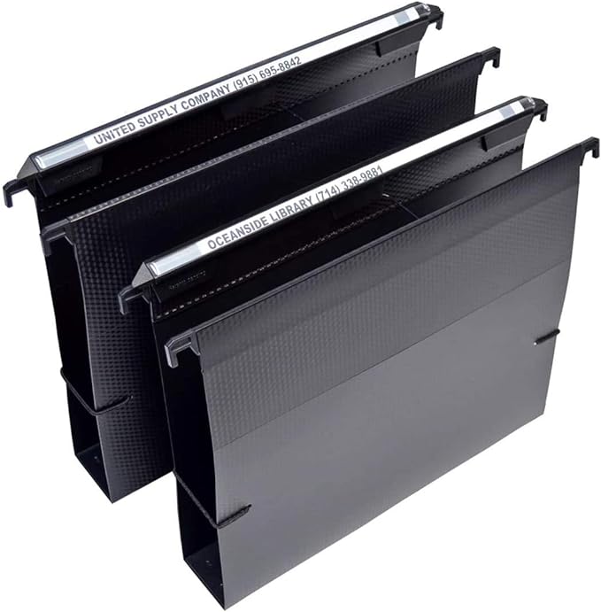 Ultimate Office MagniFile Hanging File Folders (Black, 2" Box Base, Set 2)-DeskLoop Office