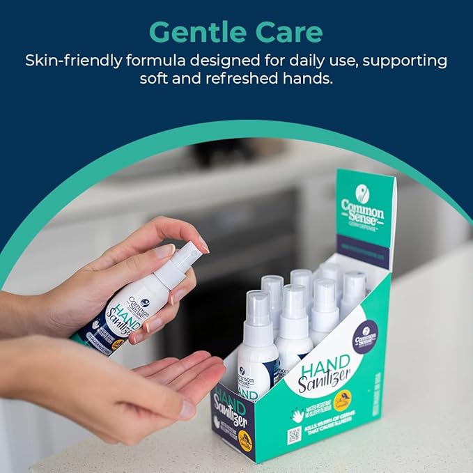 Common Sense Hand Sanitizer: Long Lasting Natural and Moisturizing, Quick Drying Foaming Formula, Mini Pump Bottle 16.9 Fl oz for Home & Office Use-DeskLoop Office