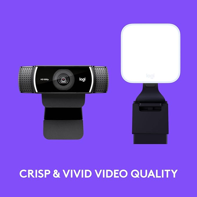 Logitech C922x Pro + Logitech for Creators Litra Glow - The Ultimate Solution for a Professional Look During Video-Calls
