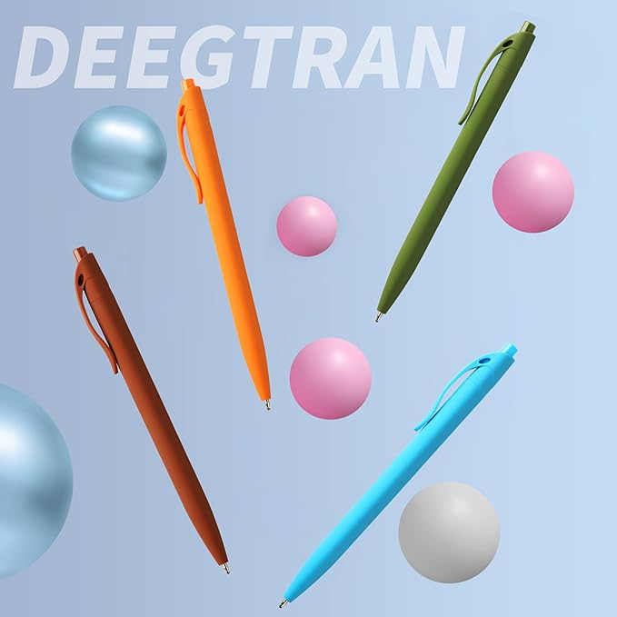 deegtran Pens Bulk, 50 Pack No Bleed Brown Click Pen, Wholesale Retractable - Image 6