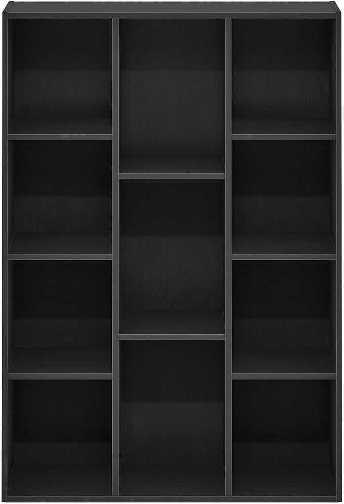 Furinno LUDER Book Shelf, 11-Cube Bookshelf, Reversible Bookcase, 9.4 x 29.1 x - Image 7