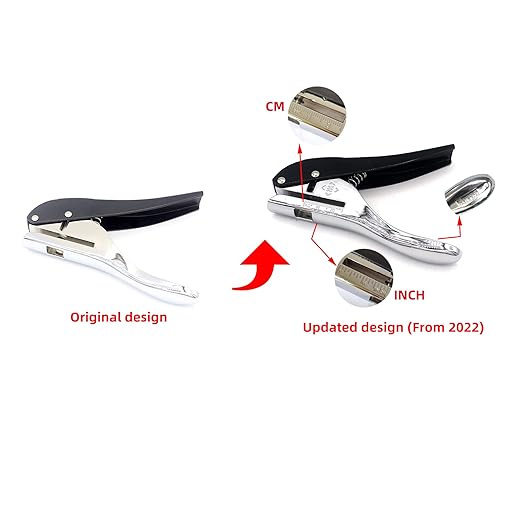 Metal Silver Hand-held 1/4 inch 6mm Round Heavy Duty Single Circle Hole Punch for ID Cards PVC Cards Badge Photos-DeskLoop Office