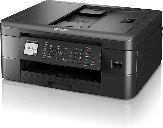 Brother MFC-J1010DW Wireless Color Inkjet All-in-One Printer with Mobile Device and Duplex Printing, Refresh Subscription and Amazon Dash Replenishment Ready (Renewed Premium)-DeskLoop Office