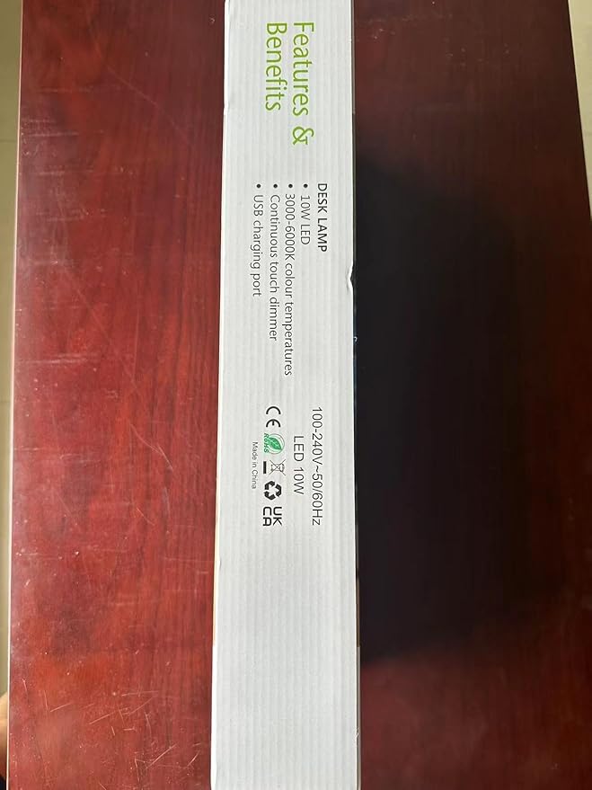 JKSWT Desk Lamp, for Eye Care, Dimmable Table Lamp with 5 Colour Modes, 72 LEDs with USB Charging Port, Touch Control and Memory Function, Office Lamp-DeskLoop Office