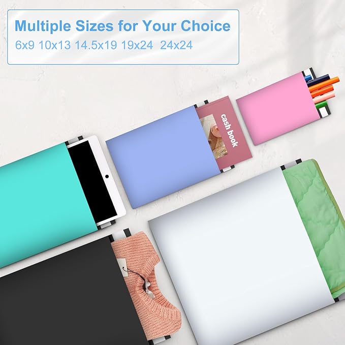 Large Poly Mailers 24x24 Inch 50 Pcs, Extra Large Shipping Bags for Clothing with Self-Sealing Tear-Resistant, Waterproof Poly Bags, Mailing Envelopes for Small Business (White)-DeskLoop Office