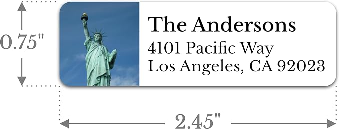 Personalized Patriotic Return Address Labels, Self-Adhesive Address Stickers on - Image 2