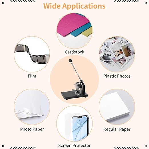 Corner Rounder, Paper Punch Cutter, Hand-Operated Corner Rounding Machine with R6mm and R10mm Dies, Industrial Heavy Duty Paper Cutting Tool for Laminate-DeskLoop Office