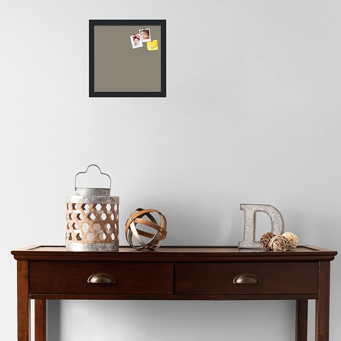 PinPix 12x12 Inch Cork Bulletin Board. This Decorative Framed Pin Board Comes with Pewter Design and a Satin Black Frame. Ideal for Home Office Decor or Message Board (PinPix-1812)-DeskLoop Office