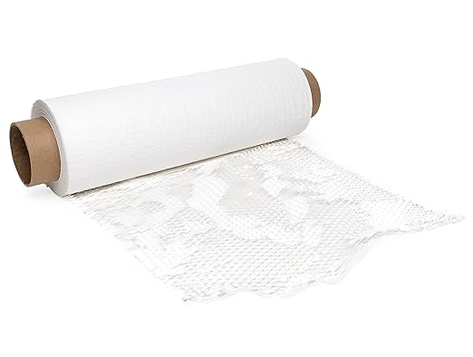 IDL Packaging 15.25" x 300' Refill Roll (Pack of 1) for MP-300W HexcelWrap Honeycomb Packing Paper Station, White - Natural Kraft Paper with Interlocking Slit Design for Shipping and Moving-DeskLoop Office