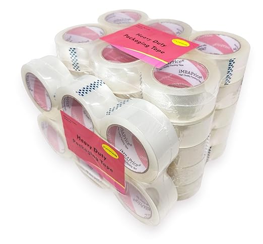 iMBAPrice Sealing Tape - 1 Box of Premium (36 Roll of 110 Yards) 36x330 Feet Long 2" Wide Ultra Clear Shipping Packaging Tape-DeskLoop Office