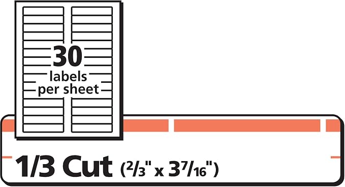 Avery TrueBlock File Folder Labels, 2/3" x 3-7/16", 750 Printable Labels - Image 8