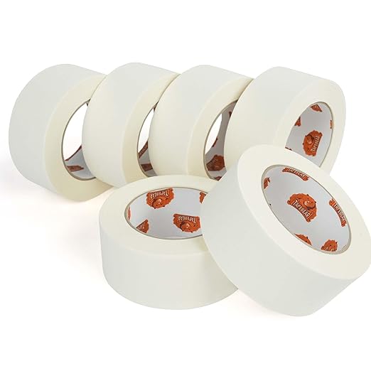 Eco-Friendly Kraft Paper Tape 2Inch x 55Yard, White Paper Packing Tape, Biodegradable Recyclable Packaging Tape Self Adhesive Box Tape for Shipping, Sealing, Moving, 6Rolls-DeskLoop Office
