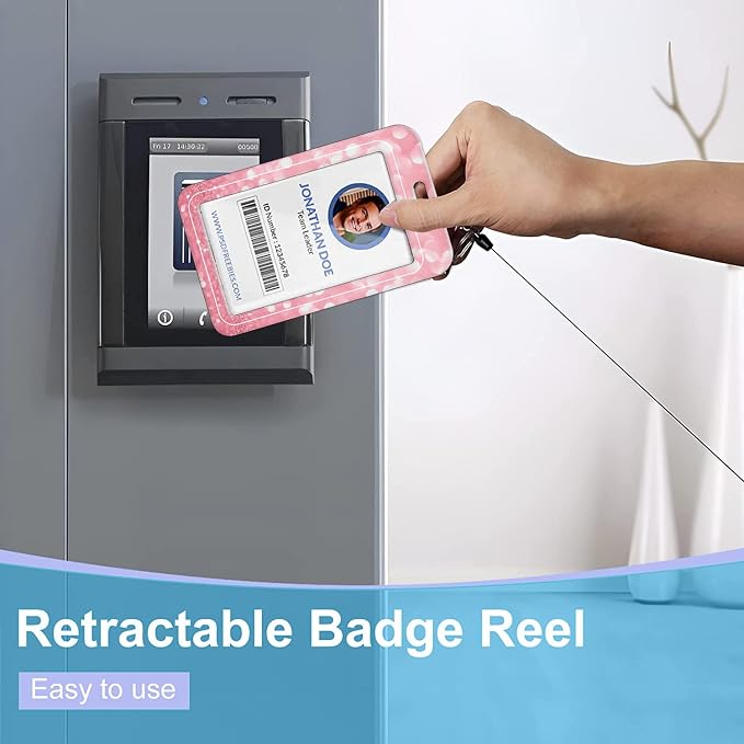 Badge Lanyard and ID Badge Holder, Retractable Badge Reels - Image 5