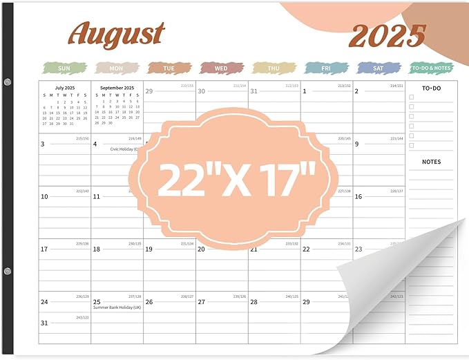 Desk Calendar 2025-2026, Desk Calendar Large 22x17, 18 Months Desk Top Calendar, From July 2025 to December 2026 with To Do & Notes, Holiday & Julian Date for Home, School & Office-DeskLoop Office
