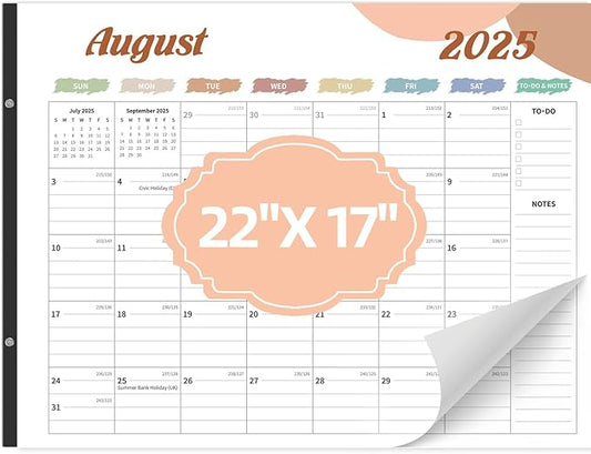 Desk Calendar 2025-2026, Desk Calendar Large 22x17, 18 Months Desk Top Calendar, From July 2025 to December 2026 with To Do & Notes, Holiday & Julian Date for Home, School & Office-DeskLoop Office